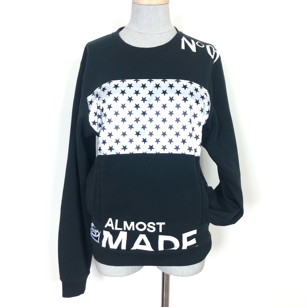 Almost Made Sweatshirt Black With Stars Size Small Almost Made Sweatshirt Black With Stars Size Small